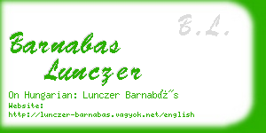 barnabas lunczer business card